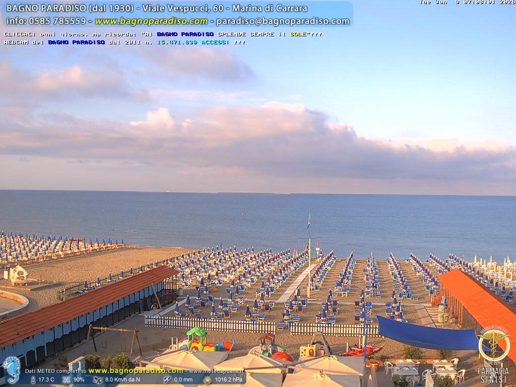 Webcam Marina di Carrara, Costa Toscana